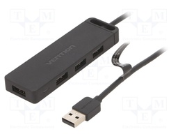 Hub USB; USB 3.0; PnP; black; Number of ports: 4; 5Gbps