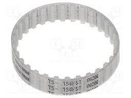Timing belt; T5; W: 10mm; H: 2.2mm; Lw: 150mm; Tooth height: 1.2mm
