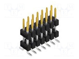 Connector: pin strips; pin header; male; PIN: 14; 2.54mm; SMT; 2x7