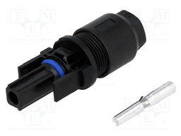 Connector: solar; female; "-" marking; 4mm2; with contacts; plug