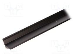 Profiles for LED modules; angular; black; L: 1m; aluminium; 30/60°