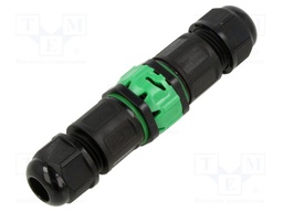 Connector: AC supply; screw terminal; IP68; Body: black