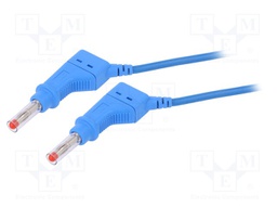 Test lead; silicone; 2m; blue; 32A; Type: with sliding cover