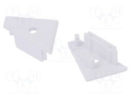 Cap for LED profiles; white; ABS; Application: CORNER10