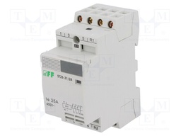 Contactor: 4-pole installation; NC + NO x3; 24VAC; 25A; DIN