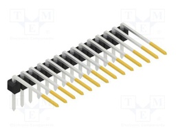 Connector: pin strips; pin header; male; PIN: 14; 2.54mm; THT; 1x14
