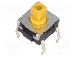 Microswitch TACT; SPST-NO; Pos: 2; 0.05A/24VDC; THT; none; 2.25N