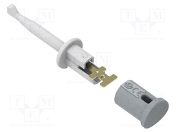 Clip-on probe; hook type; 6A; 60VDC; white; Contacts: brass; 30VAC