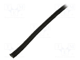 Rope; polypropylene; Ørope: 6mm; L: 100m; with a core; black