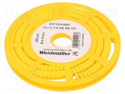 Markers for cables and wires; 4÷10mm; PVC; yellow; -30÷80°C