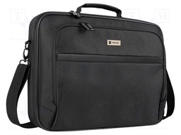 Laptop bag; black; poliester 600D; Usable dim: 370x40x285mm
