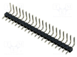 Pin header; pin strips; male; PIN: 20; angled 90°; 2.54mm; THT; 1x20