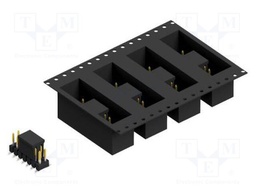 Connector: pin strips; pin header; male; PIN: 14; 2.54mm; SMT; 2x7
