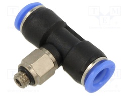 Push-in fitting; T-tap splitter; M5; -0.95÷10bar; 6mm