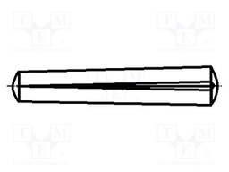 Cone stud; steel; BN 882; Ø: 5mm; L: 35mm; DIN 1471; ISO 8744