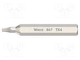Screwdriver bit; Torx®; TX3; 867/0 Micro; Overall len: 30mm