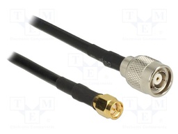 Cable; 2.5m; RP-TNC male,SMA male; black; Øcable: 4.95mm; 50Ω