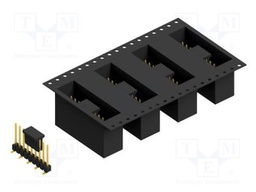 Connector: pin strips; pin header; male; PIN: 9; 2.54mm; SMT; 1x9