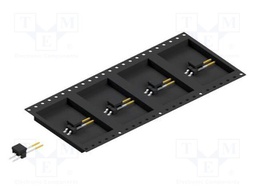 Connector: pin strips; pin header; male; PIN: 2; 2.54mm; SMT; 1x2
