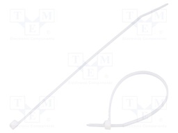 Cable tie; lumiscent; L: 150mm; W: 2.5mm; white; polyamide