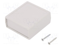Enclosure: with panel; X: 62mm; Y: 69mm; Z: 30mm; ABS; grey