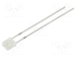 LED; red; 2x3mm; 8mcd; 80°; 20mA; 2VDC