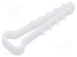 Holder; 100pcs; RectDowel; Body: white; 10x5mm