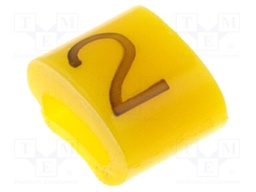 Markers for cables and wires; Label symbol: 2; 1.1÷2.5mm; H: 3mm