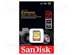 EXTREME SD V30 U3, 256GB UP TO 150MBS