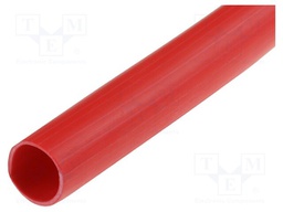 Insulating tube; Mat: PVC; red; -45÷125°C; Øint: 4mm; L: 50m