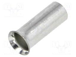 Bootlace ferrule; non-insulated; copper; 2.5mm2; 7mm; tinned