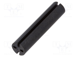 Spacer sleeve; LED; Øout: 5.1mm; ØLED: 5mm; L: 23mm; black; UL94V-0