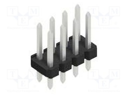 Connector: pin strips; pin header; male; PIN: 8; 2.54mm; THT; 2x4