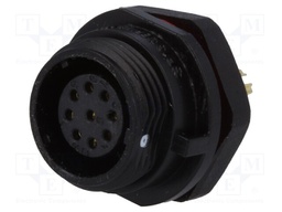 Socket; female; SP13; PIN: 9; IP68; 3A; soldering; 125V; 0.75mm2