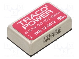 Converter: DC/DC; 12W; Uin: 36÷75V; 12VDC; Iout: 1000mA; DIP24; 18g