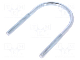 U-bolt; B; steel; zinc; Thread len: 53mm; Int.width: 61mm; H: 110mm
