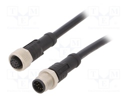 Cable: for sensors/automation; PIN: 10; M12-M12; 1m; plug; plug