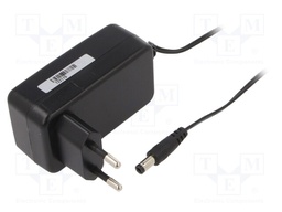 Power supply: switched-mode; voltage source; 12VDC; 2A; 24W; plug