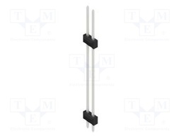 Connector: pin strips; pin header; male; PIN: 2; 2.54mm; THT; 2x1