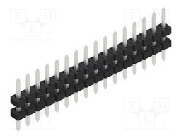 Connector: pin strips; pin header; male; PIN: 16; 2mm; THT; 1x16