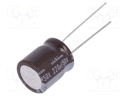 Capacitor: electrolytic; low impedance; THT; 220uF; 50VDC; ±20%