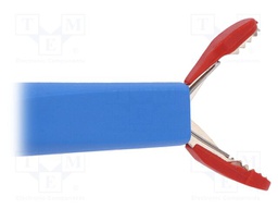 Clip-on probe; crocodile; 16A; 1kVDC; blue; 4mm