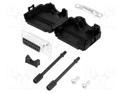 D-Sub; PIN: 15; plug; female; stamped and formed contacts