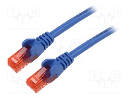 Patch cord; U/UTP; 6; stranded; CCA; PVC; blue; 15m; 24AWG