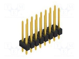 Connector: pin strips; pin header; male; PIN: 16; 2.54mm; THT; 2x8
