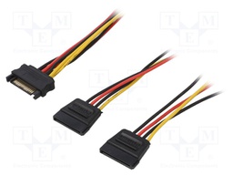 Cable: SATA; SATA plug,SATA L-Type plug x2; 0.5m; V: SATA III
