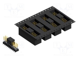 Connector: pin strips; pin header; male; PIN: 20; 2.54mm; SMT; 2x10
