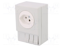 J-type socket; 10A; Mounting: DIN; IP20; 250VAC; 92x62x48mm