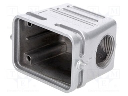 Enclosure: for HDC connectors; C146; size E6; for cable; angled