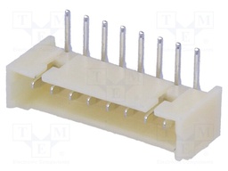 Socket; wire-board; male; 1.25mm; PIN: 8; THT; 250V; 1A; tinned